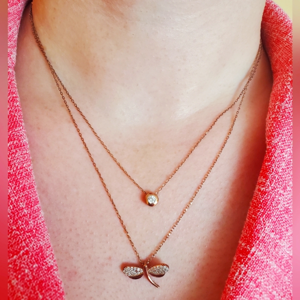 ROSE GOLD NECKLACE - USED